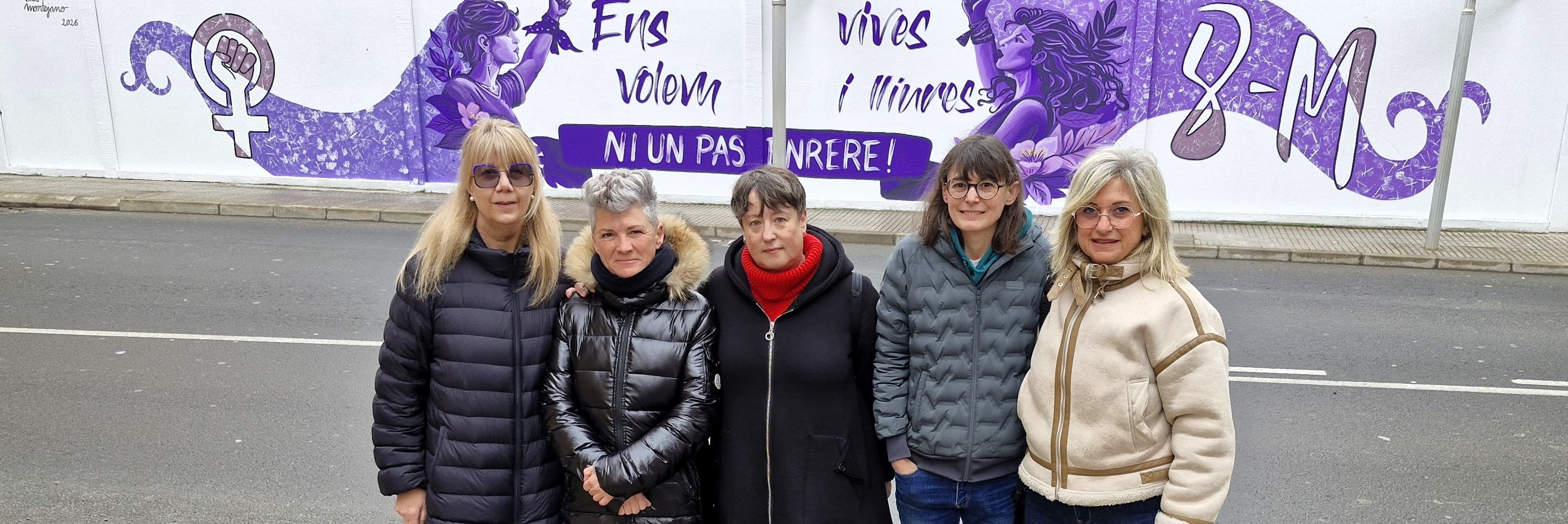 Mollerussa estrena un nou mural reivindicatiu per visibilitzar la lluita per la igualtat amb motiu del 8M