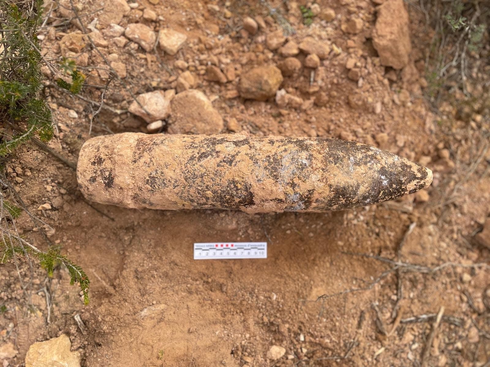 Localitzen un projectil de la Guerra Civil durant unes obres del canal Segarra-Garrigues a l’Albagés