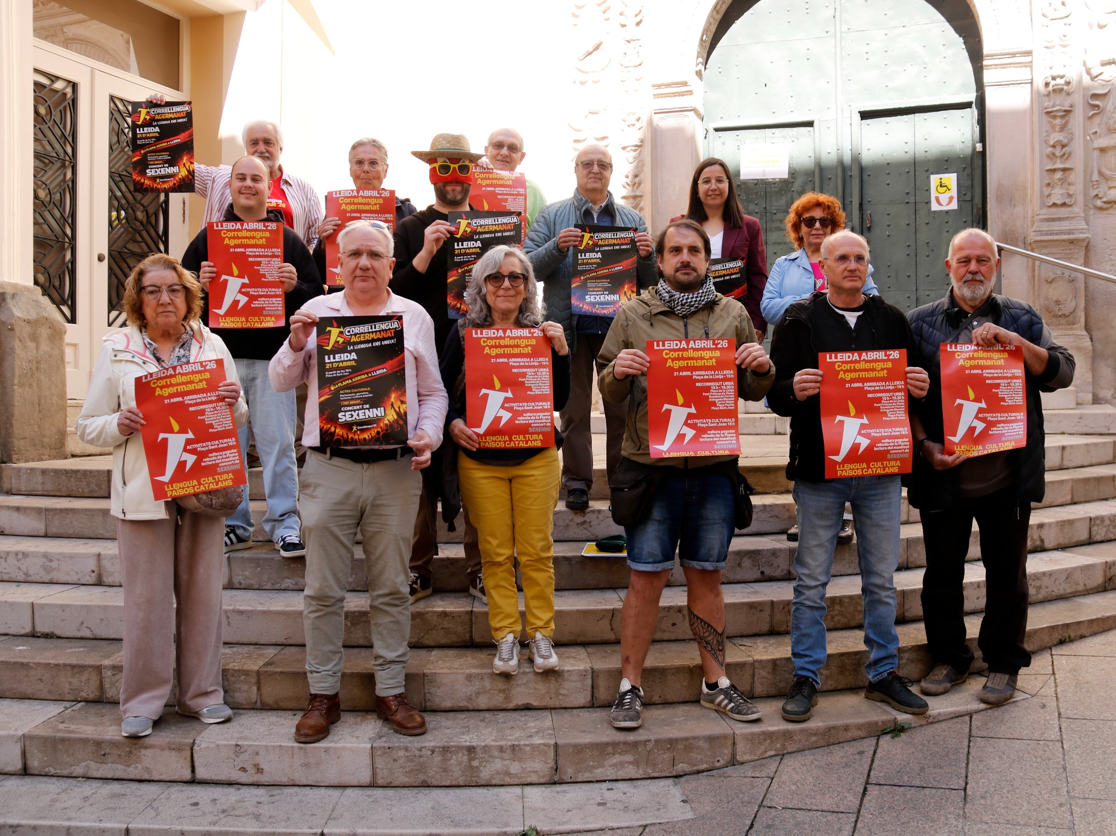 Una vintena d'entitats lleidatanes se sumen al Correllengua Agermant en la seva parada a la ciutat de Lleida