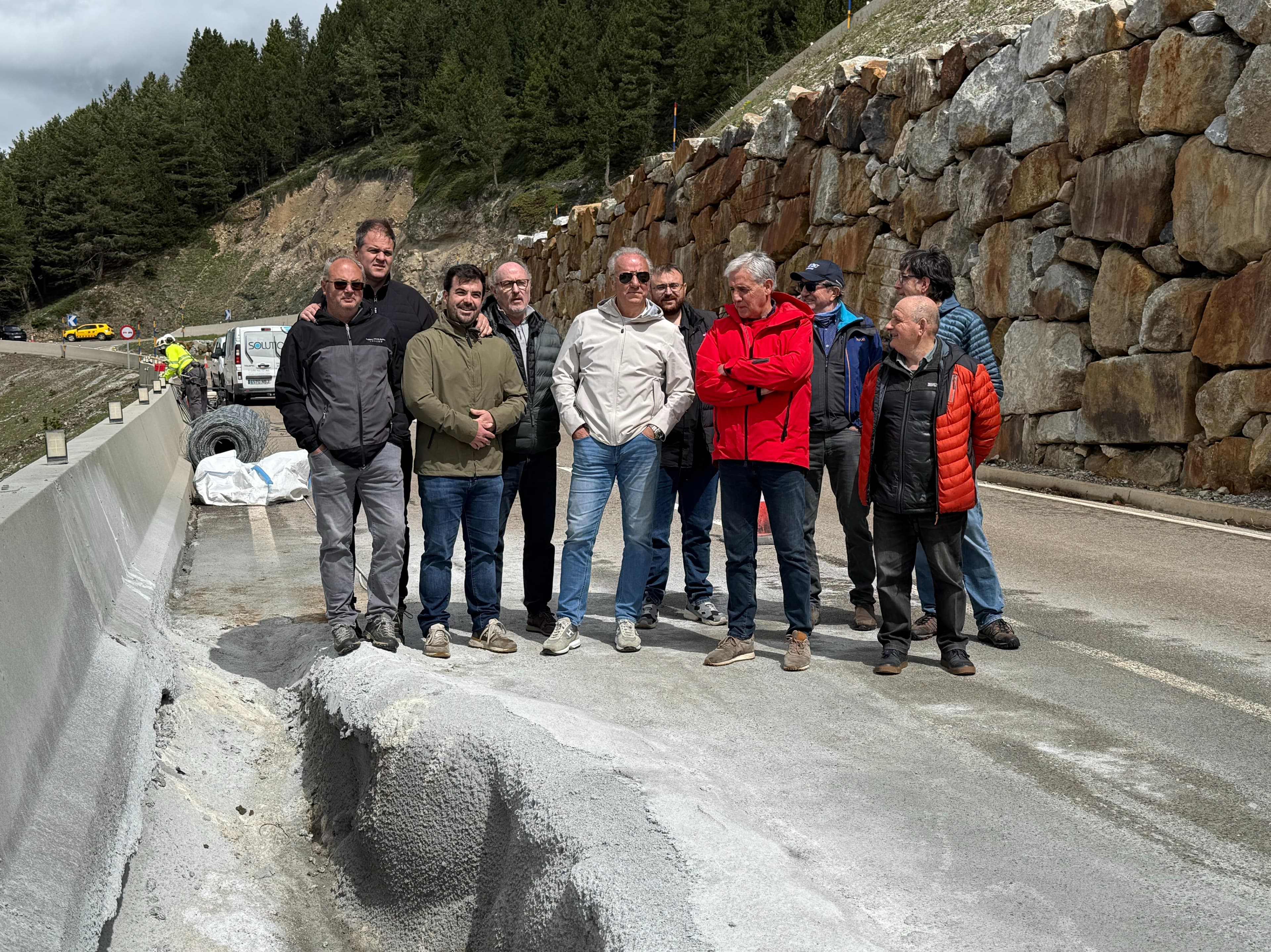 Els alcaldes del Sobirà reclamen una solució definitiva pels moviments de terres que hi ha al port de la Bonaigua