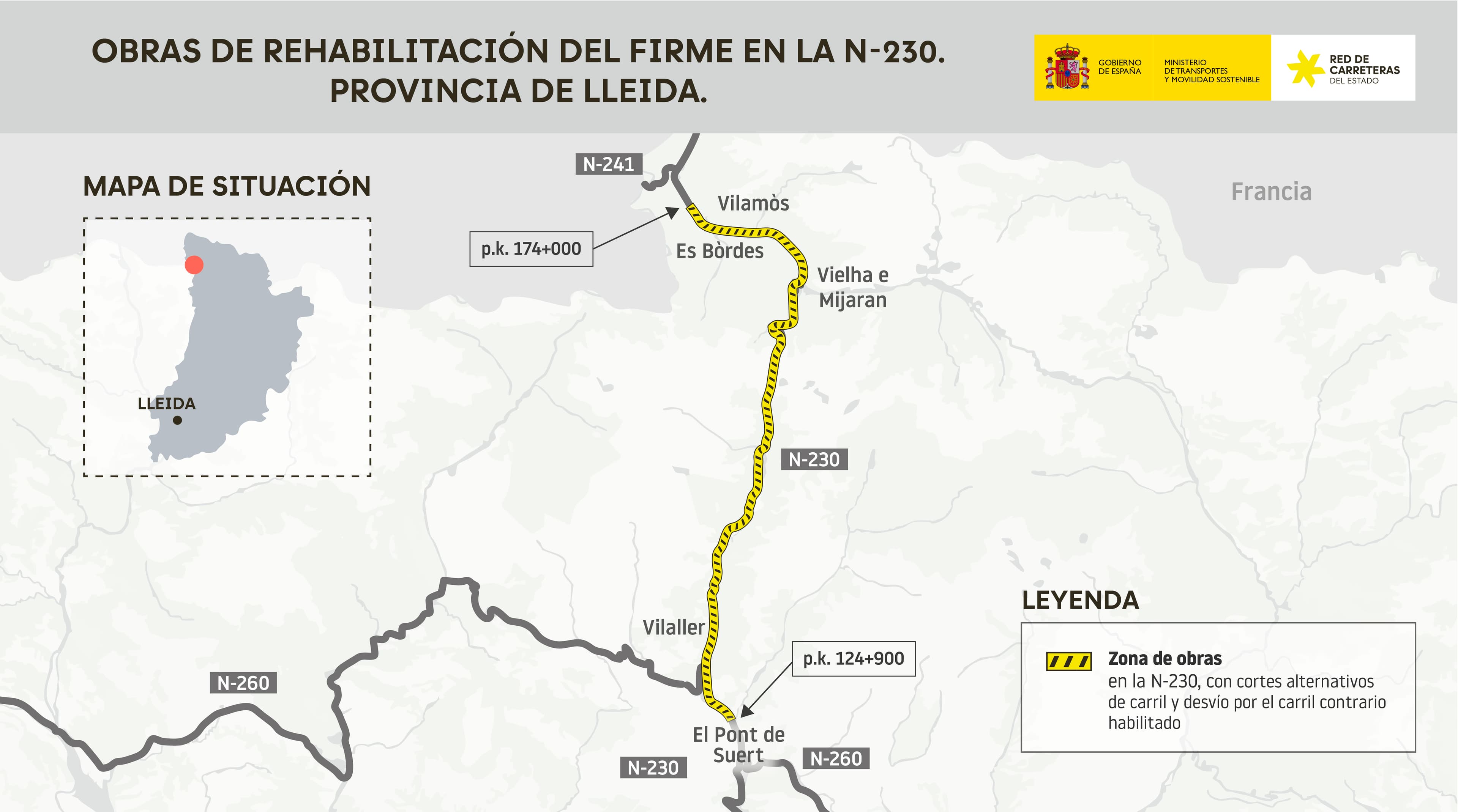 Les obres a l'N-230 comportaran talls entre la Val d'Aran i l'Alta Ribagorça durant gairebé un mes