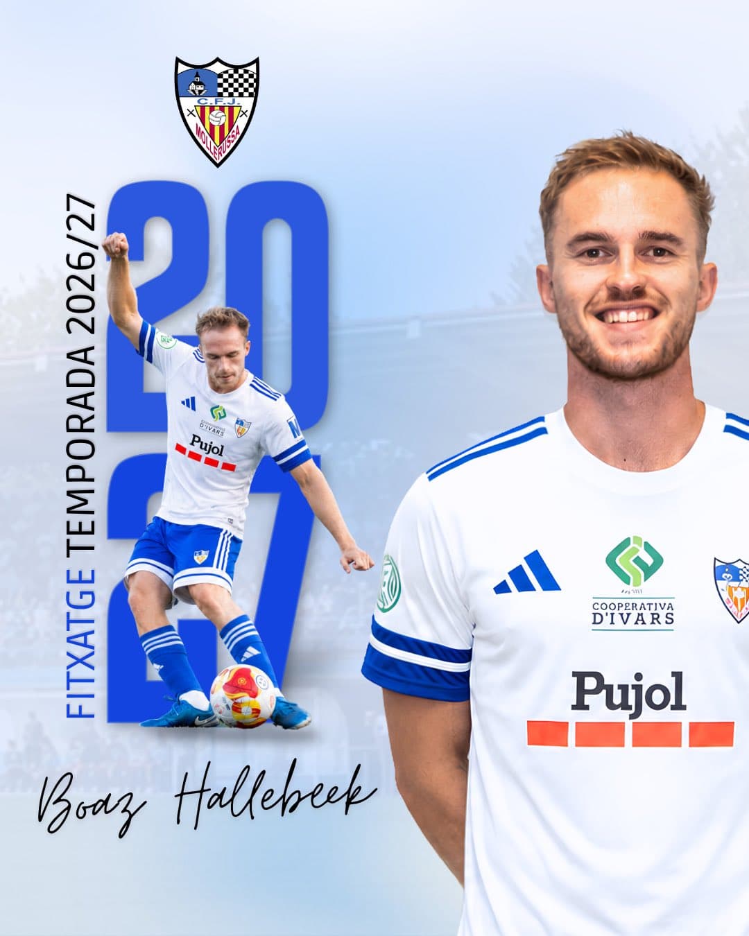 Boaz Hallebeek reforça la defensa del CFJ Mollerussa