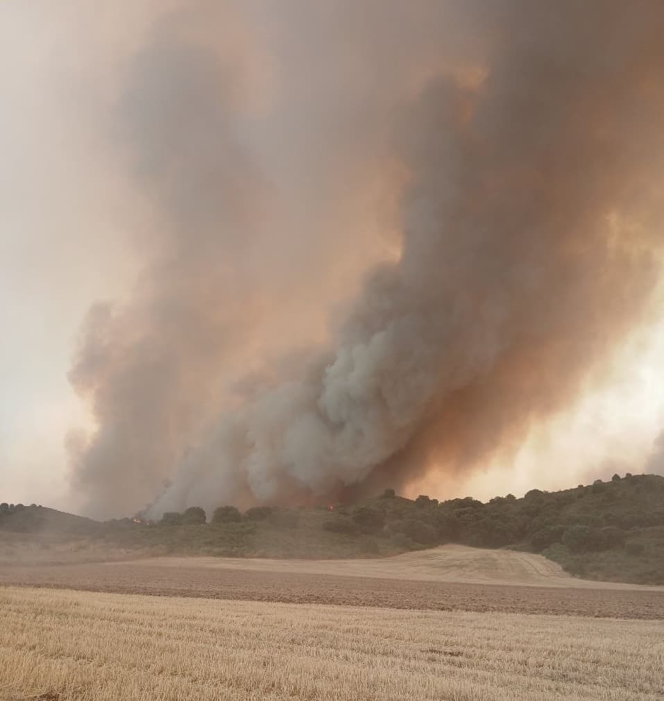 Evacuades unes 200 persones per l’incendi de Tamarit de Llitera que ja ha cremat més de 1.000 hectàrees