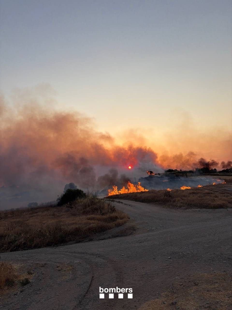 Els Bombers treballen per controlar dos incendis simultanis a Ponent, un a Mollerussa i l'altre a Guimerà