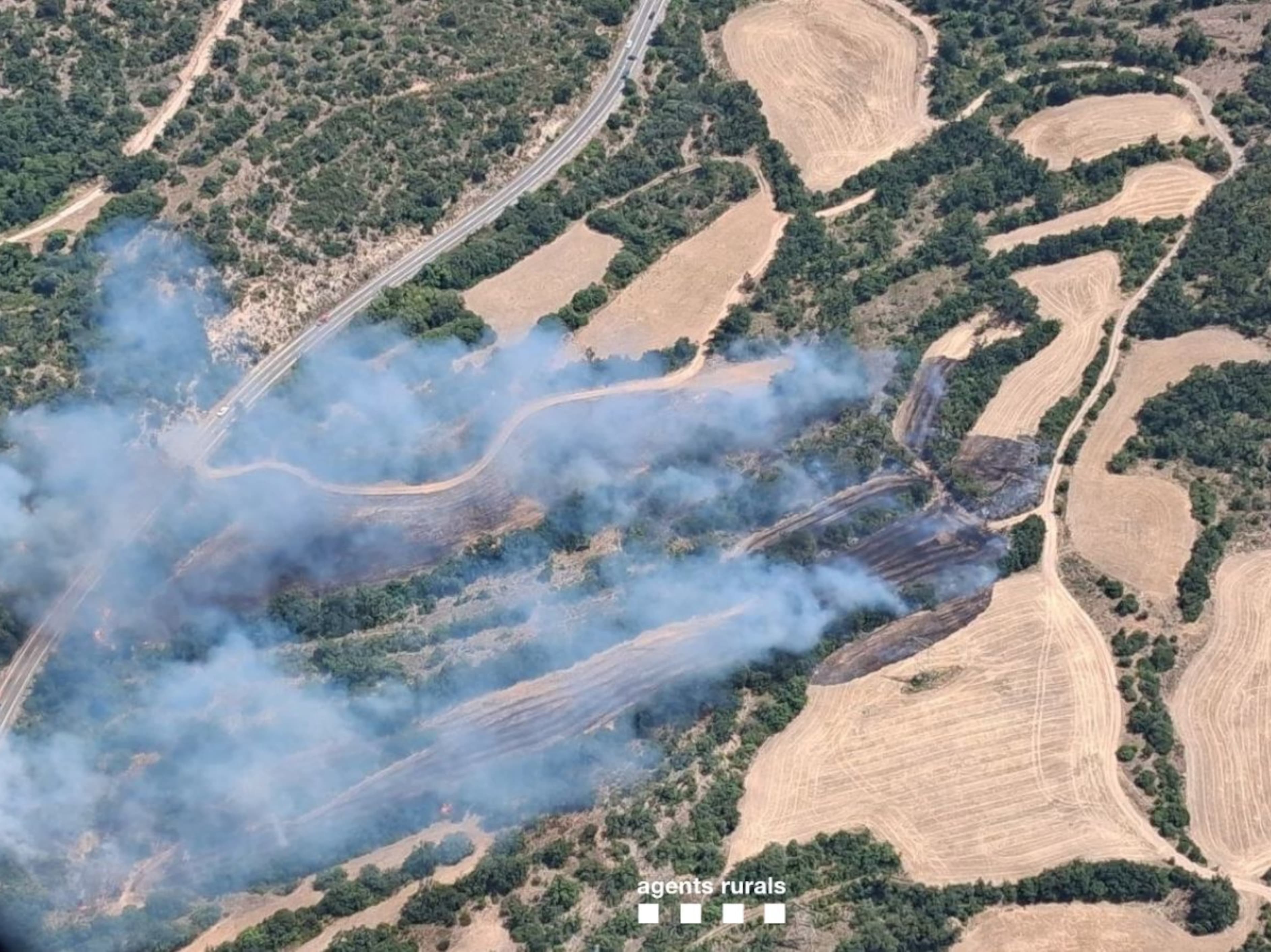 Els Bombers donen per controlat l'incendi de Camarasa, que ha afectat unes 22 hectàrees
