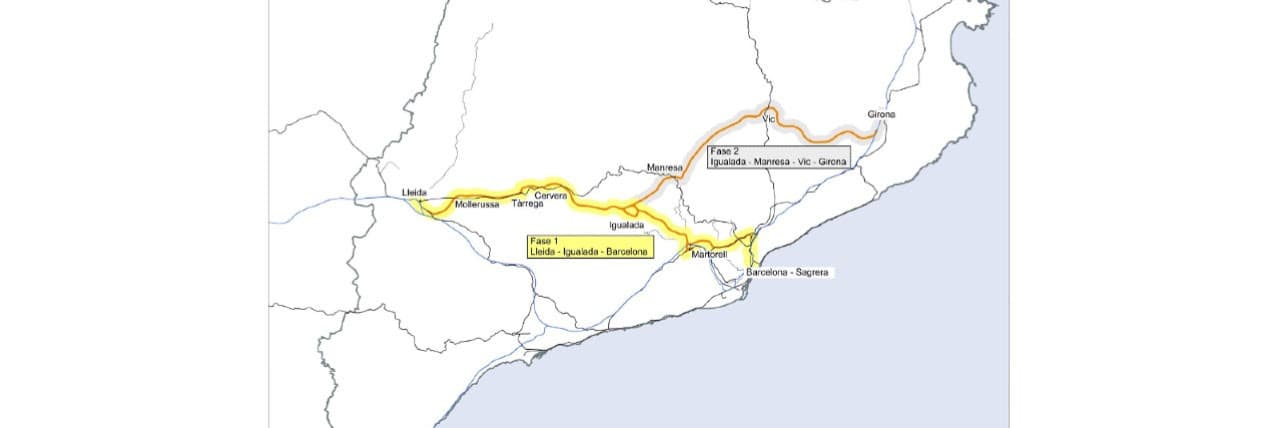 S'impulsa l'estudi per definir la 1a fase de l'Eix Transversal Ferroviari, entre Lleida, Igualada i l'accés nord a Barcelona-Sagrera