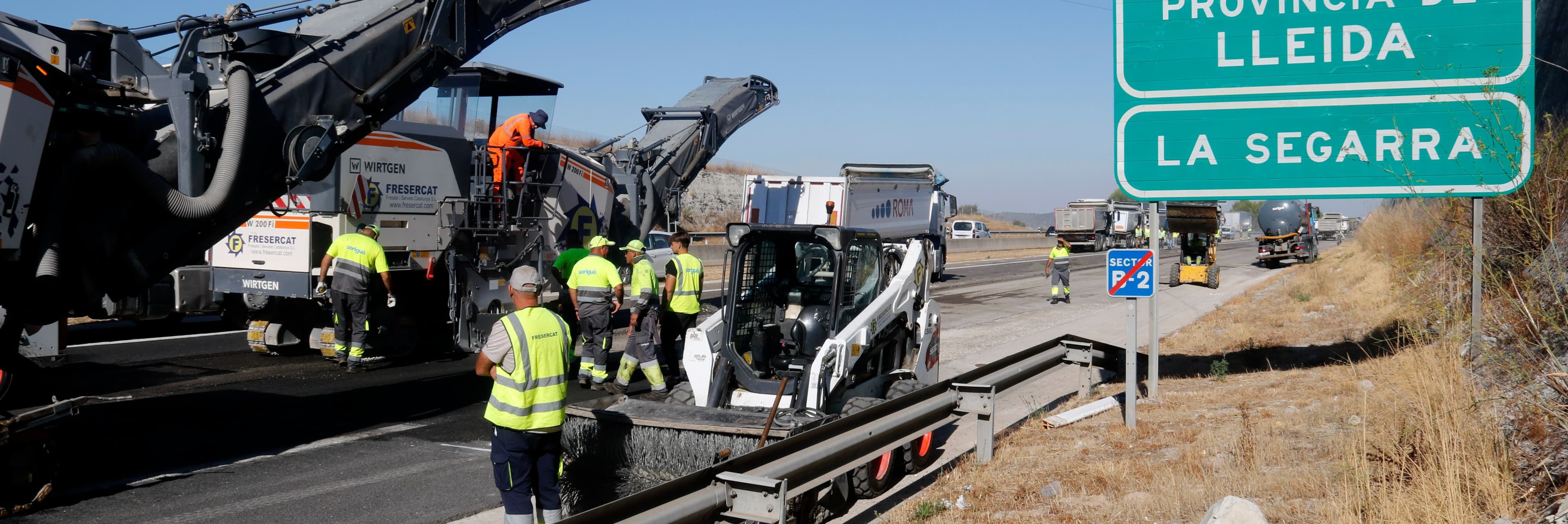 Comencen les obres de rehabilitació del ferm de l'A-2 entre Cervera i la Panadella