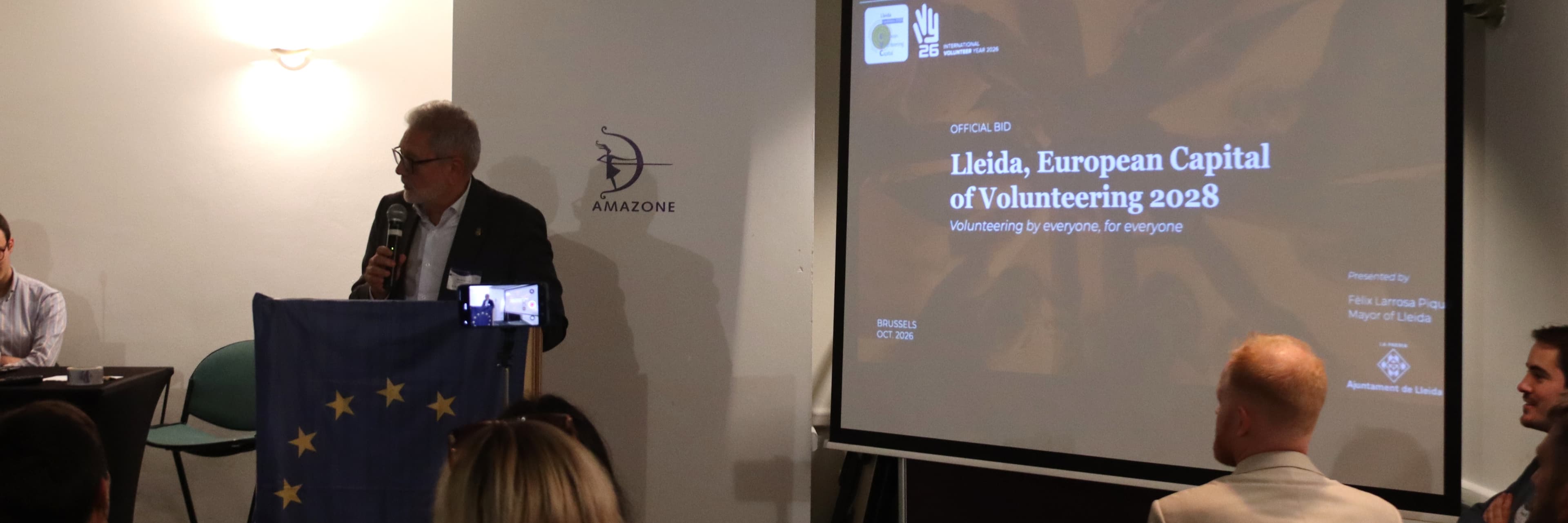 Larrosa defensa a Brussel·les la candidatura de Lleida a Capital Europea del Voluntariat 2028