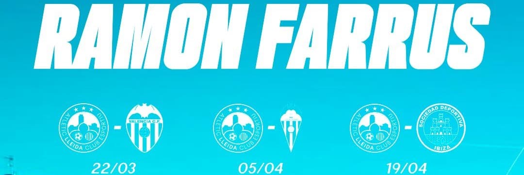 L’Atlètic Lleida jugarà els tres partits que resten com a local aquesta temporada al Camp Municipal Ramon Farrús