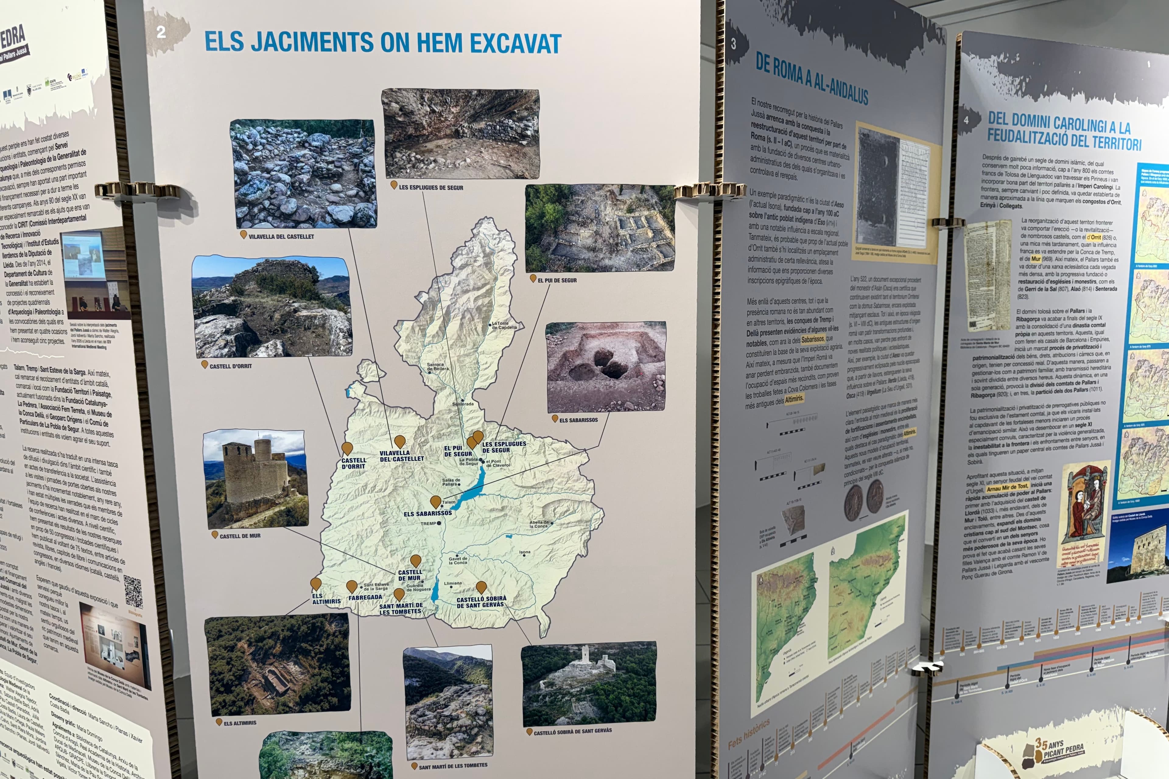 L’exposició ‘35 anys picant pedra’ a Tremp mostra una dècada i mitja d’arqueologia a deu jaciments del Jussà
