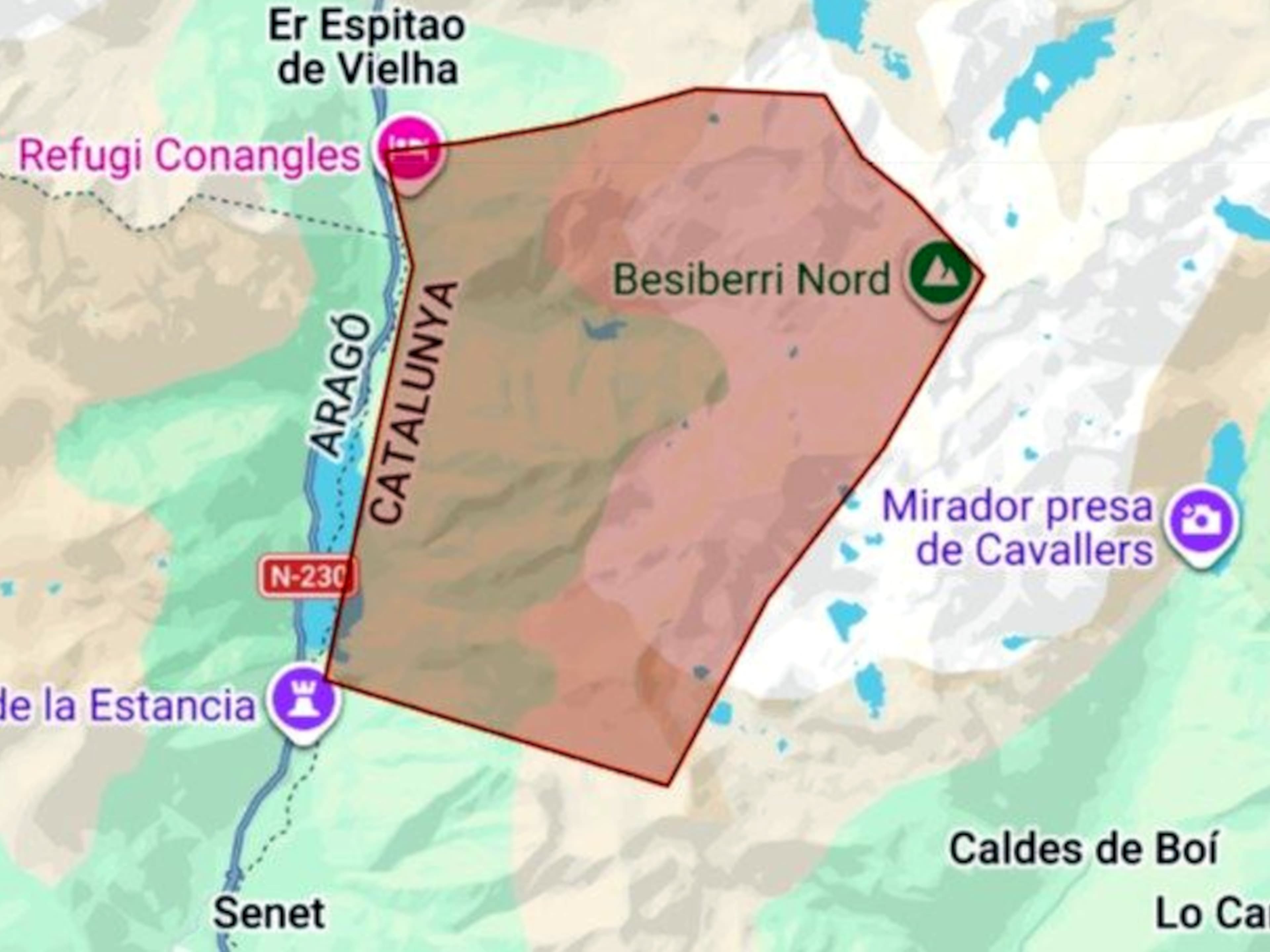 La Generalitat limita les excursions d'alta muntanya a part de l'Alta Ribagorça i l'Aran per l'incendi de Senet