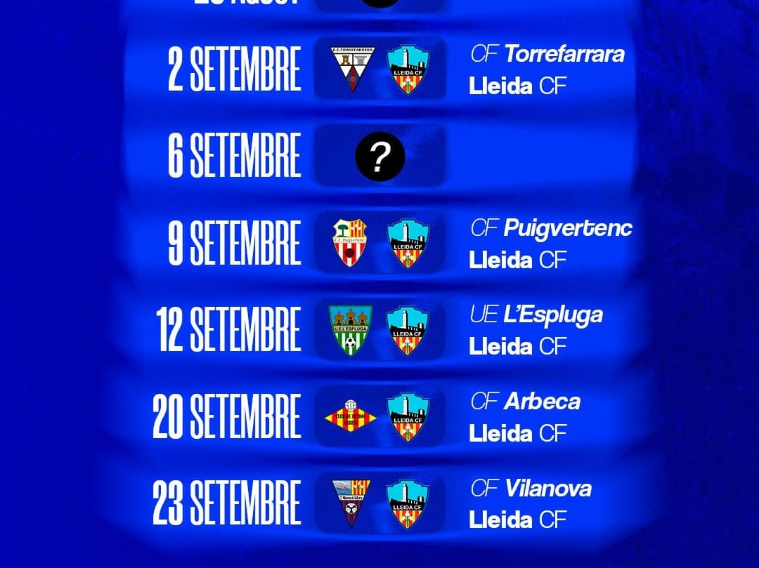 El Lleida CF presenta el calendari de la pretemporada 2026-2027 amb un homenatge a Antoni Palau