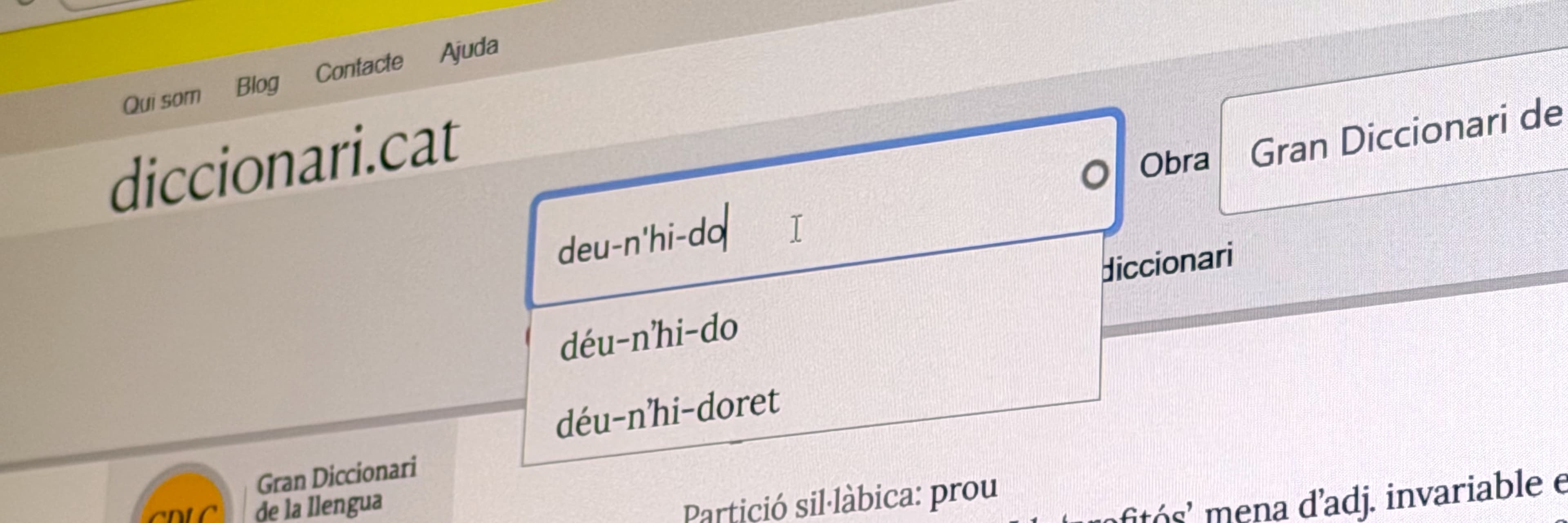‘Déu-n’hi-do’, ‘badar, ‘compte' i ‘biaix’ son algunes de les paraules més consultades al Diccionari.cat durant el 2025