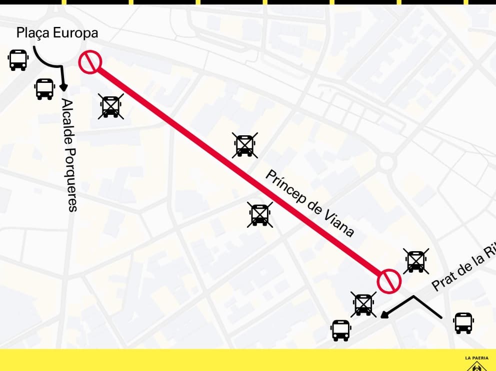 El carrer Príncep de Viana de Lleida queda tallat des d’aquest dilluns per les obres de pavimentació