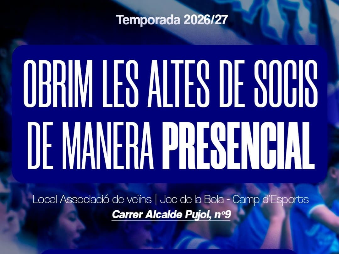 El Lleida CF obre les altes de socis de forma presencial
