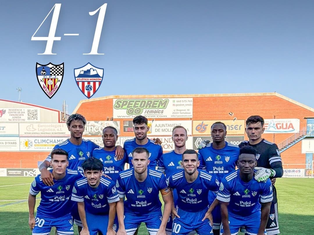 El CFJ Mollerussa goleja 4-1 a l’Atlético Monzón en la segona victòria de la pretemporada