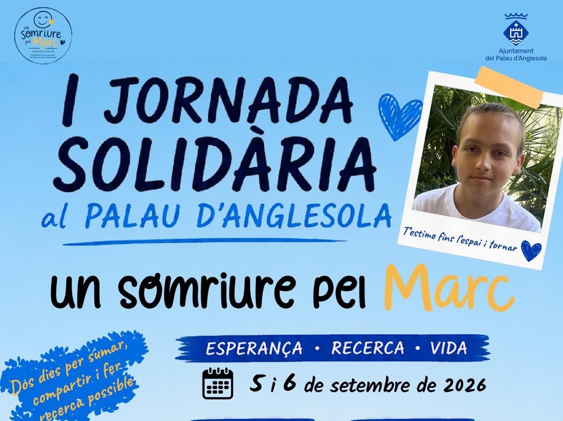 El Palau d’Anglesola s’omplirà de solidaritat en la primera jornada “Un Somriure pel Marc”