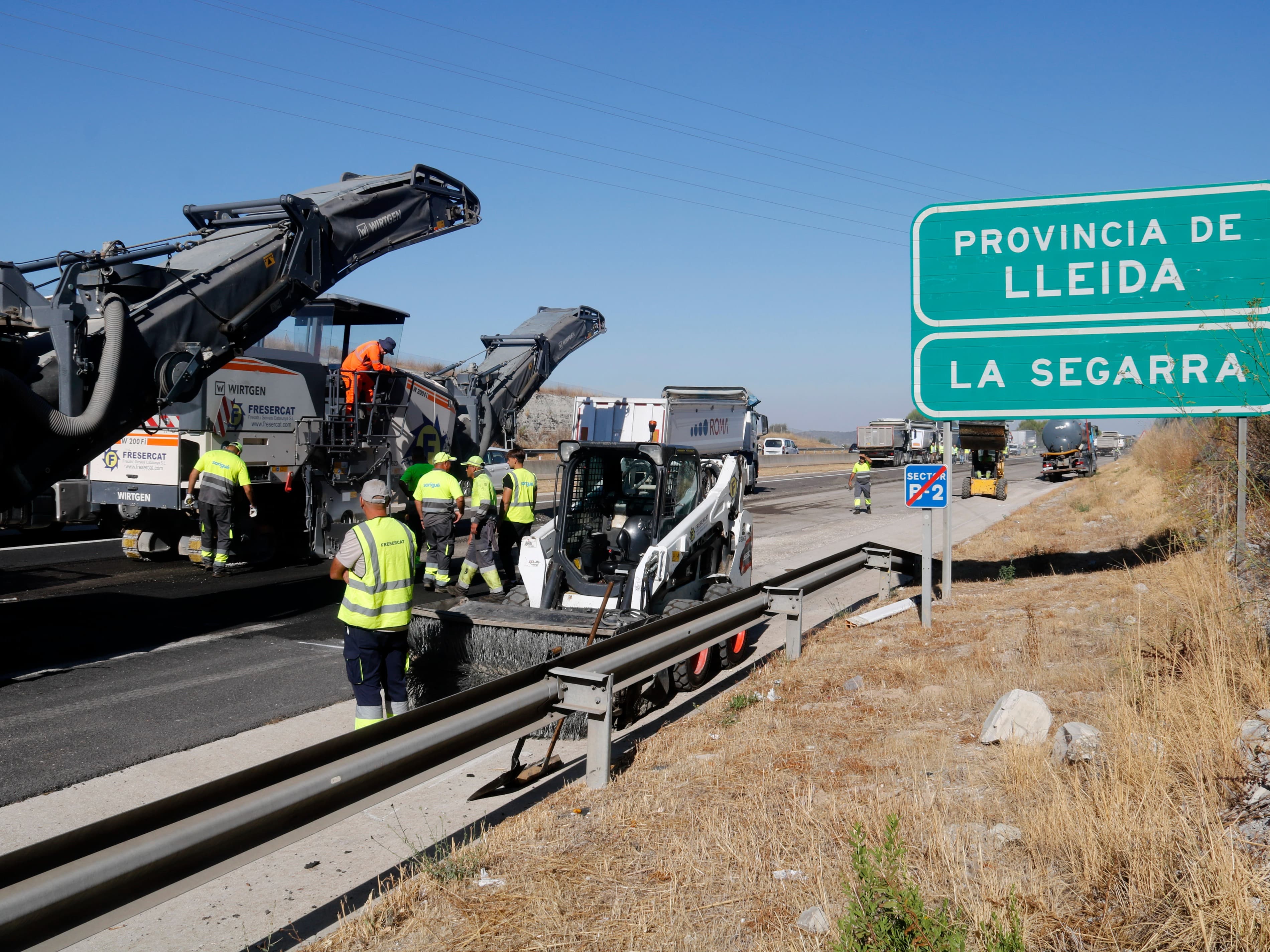 Comencen les obres de rehabilitació del ferm de l'A-2 entre Cervera i la Panadella