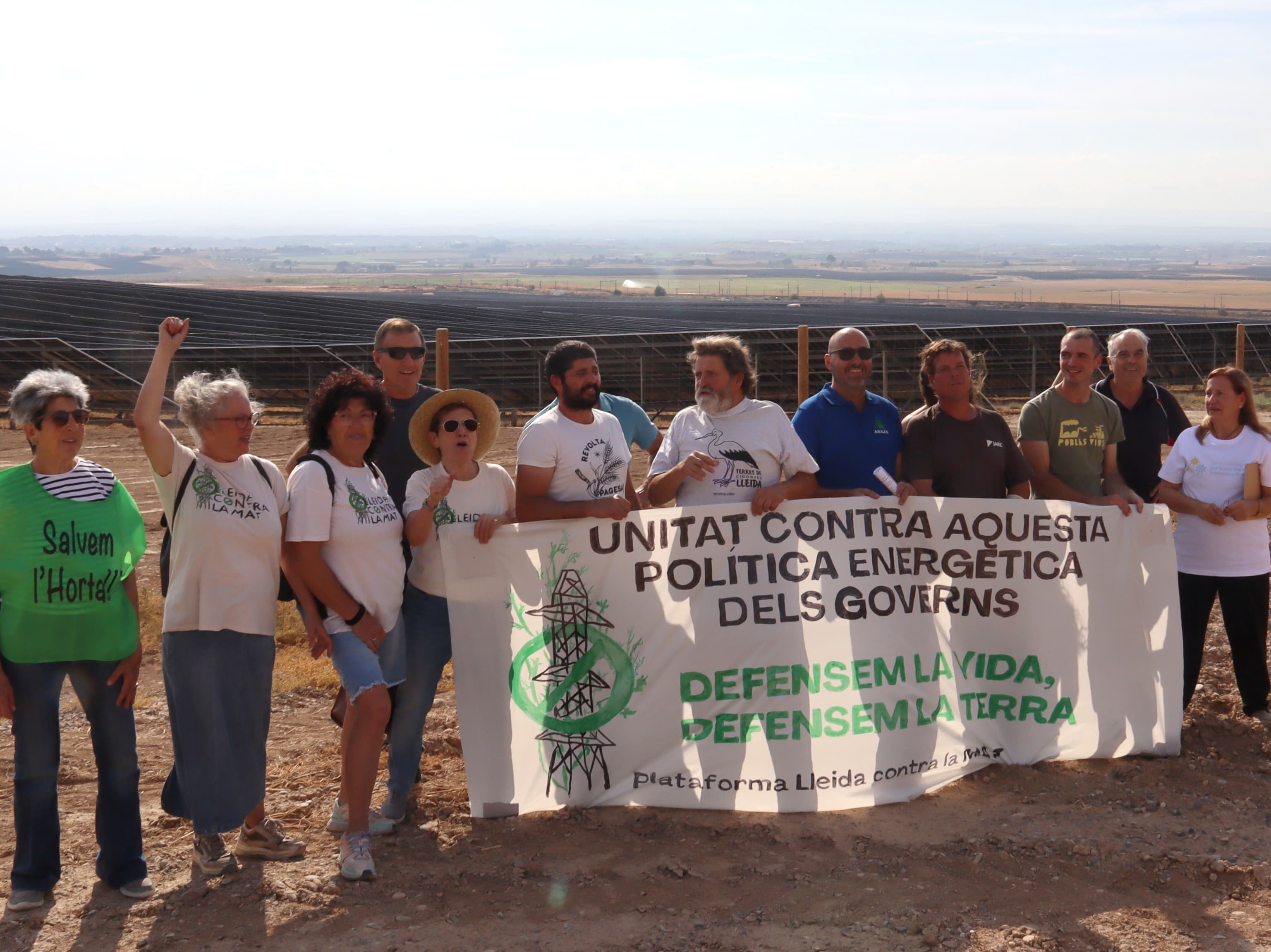 Plataformes ecologistes, sindicats agraris i veïns de l’Horta de Lleida s’uneixen contra les macrocentrals solars