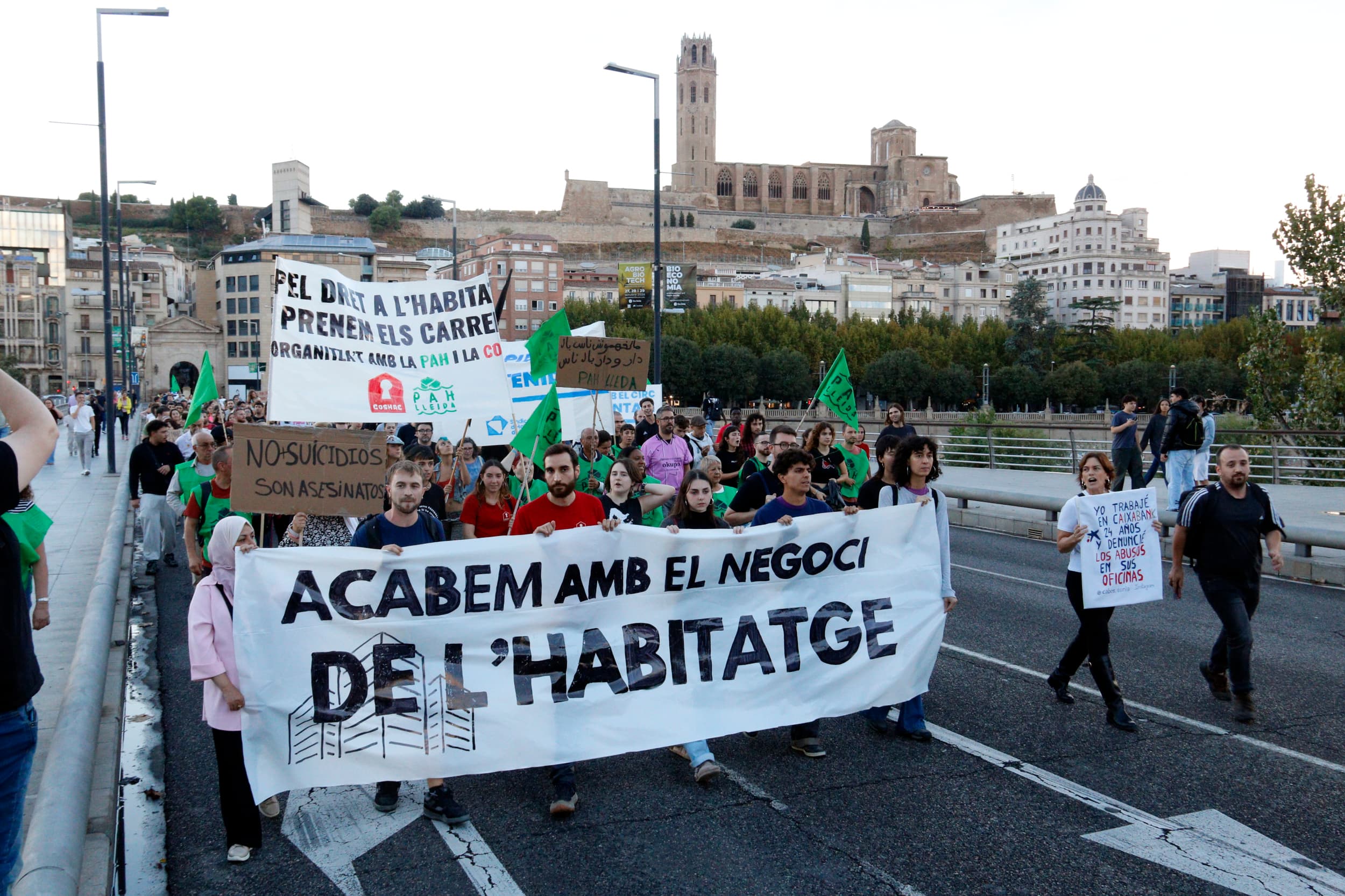 Mobilització a Lleida després que el Congrés rebutgi els decrets d'habitatge