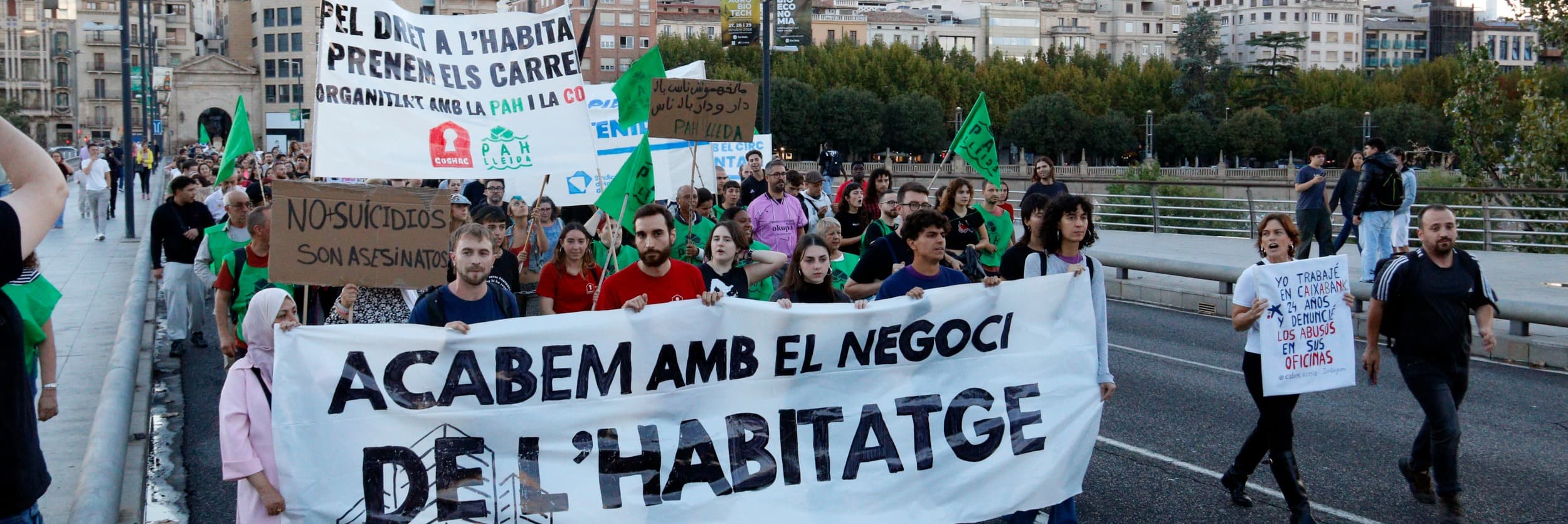 Mobilització a Lleida després que el Congrés rebutgi els decrets d'habitatge