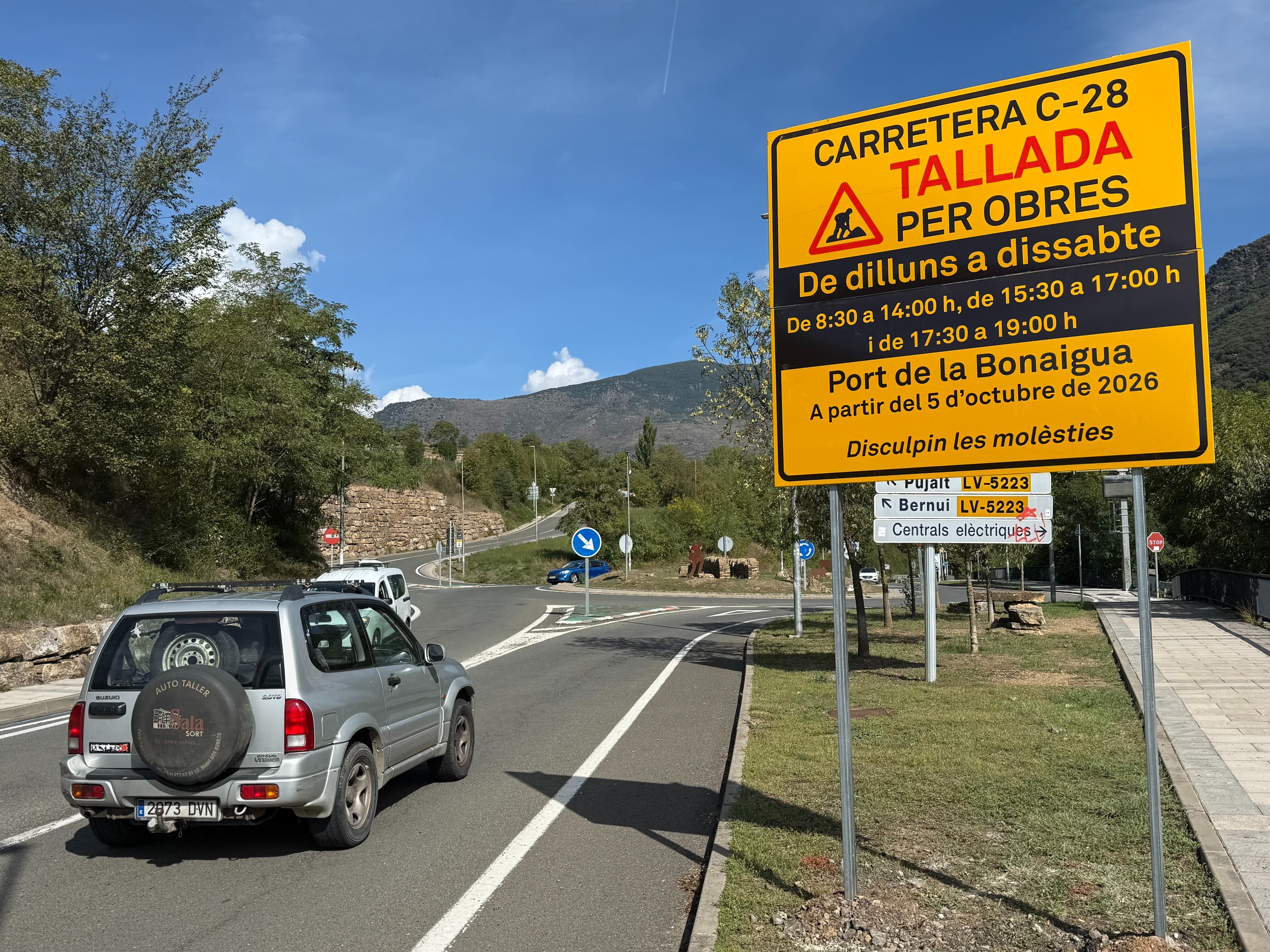 El port de la Bonaigua estarà tancat nou hores i mitja al dia per les obres d'emergència