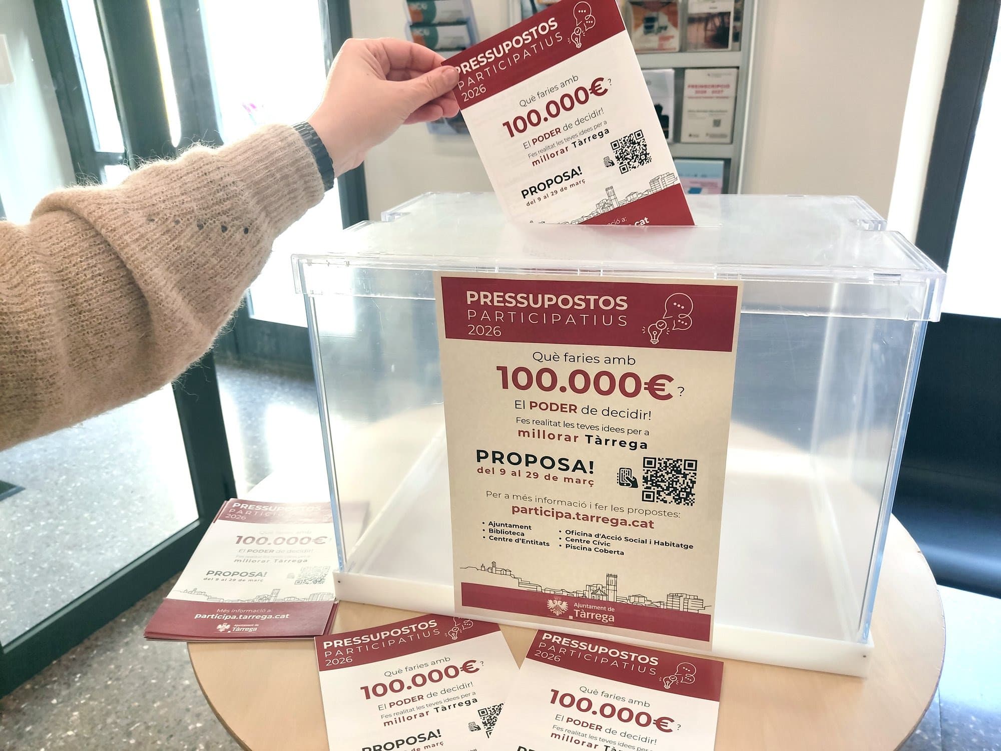 Tàrrega prepara una partida de 100.000 euros per una nova edició dels pressupostos participatius